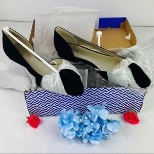 a.n.a. Dorothy Ballet Flats Black with Bow on Toe